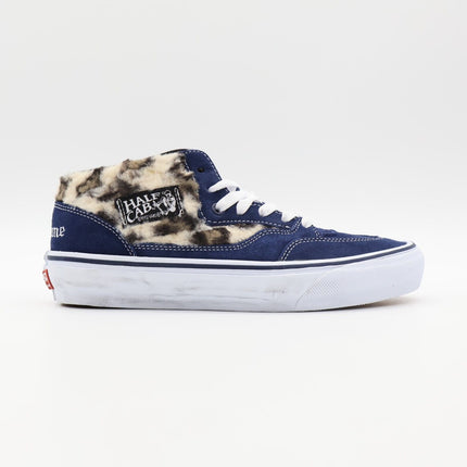 VN0A5KYANVY Supreme Vans Leopard Half Cab Navy Blue White (Men's)