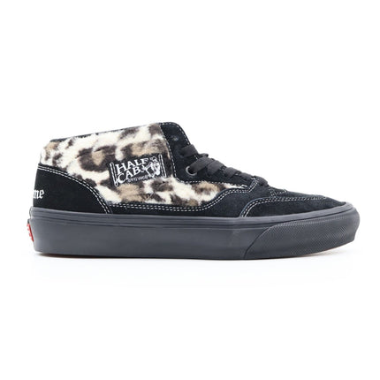 VN0A5KYABMA Supreme Vans Skate Leopard Half Cab 92 Black Animal Beige (Men's)