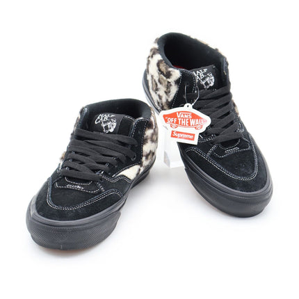 VN0A5KYABMA Supreme Vans Skate Leopard Half Cab 92 Black Animal Beige (Men's)