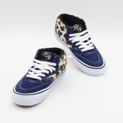 VN0A5KYANVY Supreme Vans Leopard Half Cab Navy Blue White (Men's)