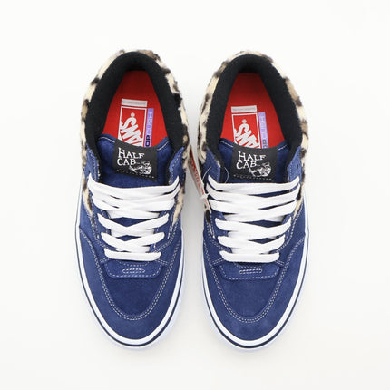 VN0A5KYANVY Supreme Vans Leopard Half Cab Navy Blue White (Men's)