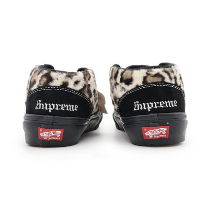 VN0A5KYABMA Supreme Vans Skate Leopard Half Cab 92 Black Animal Beige (Men's)