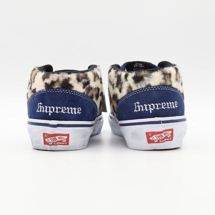 VN0A5KYANVY Supreme Vans Leopard Half Cab Navy Blue White (Men's)