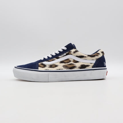 VN0A5FCBBX9 Supreme Vans Leopard Old Skool Navy White (Men's)