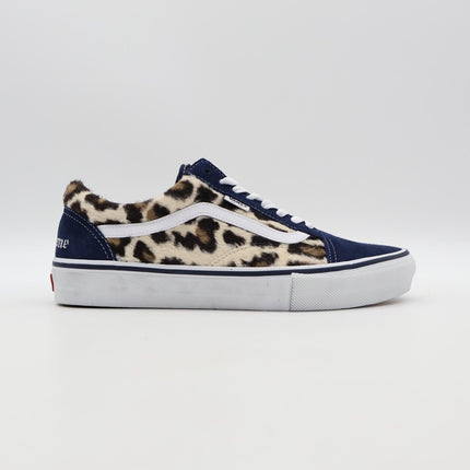 VN0A5FCBBX9 Supreme Vans Leopard Old Skool Navy White (Men's)