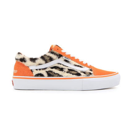 VN0A5FCBORA Supreme Vans Leopard Old Skool Orange White (Men's)