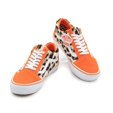 VN0A5FCBORA Supreme Vans Leopard Old Skool Orange White (Men's)