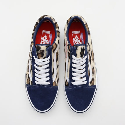 VN0A5FCBBX9 Supreme Vans Leopard Old Skool Navy White (Men's)