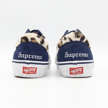 VN0A5FCBBX9 Supreme Vans Leopard Old Skool Navy White (Men's)