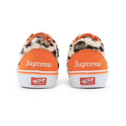 VN0A5FCBORA Supreme Vans Leopard Old Skool Orange White (Men's)