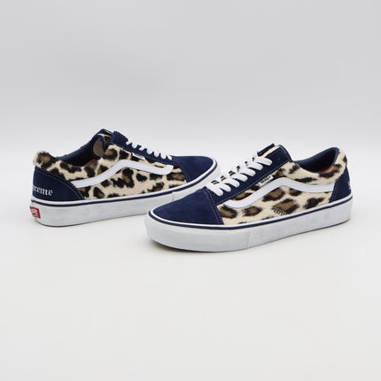 VN0A5FCBBX9 Supreme Vans Leopard Old Skool Navy White (Men's)