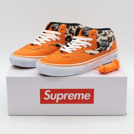 VN0A5KYAORA Supreme Vans Leopard Half Cab Orange White Brown (Men's)