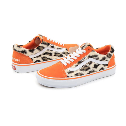 VN0A5FCBORA Supreme Vans Leopard Old Skool Orange White (Men's)