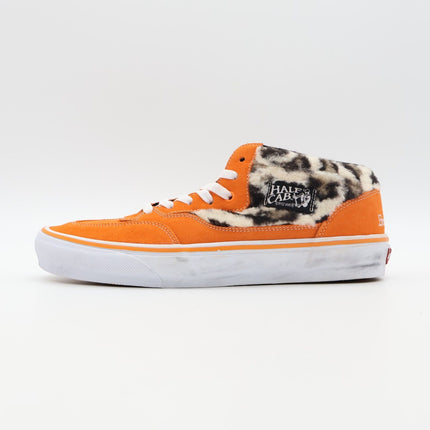 VN0A5KYAORA Supreme Vans Leopard Half Cab Orange White Brown (Men's)