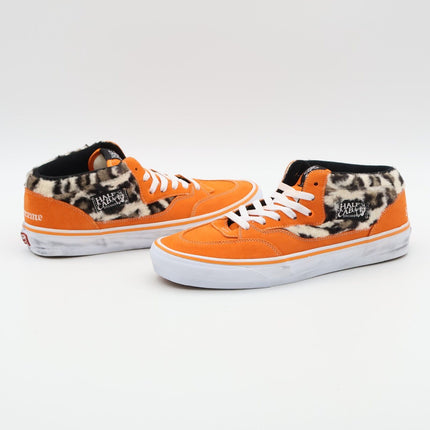 VN0A5KYAORA Supreme Vans Leopard Half Cab Orange White Brown (Men's)