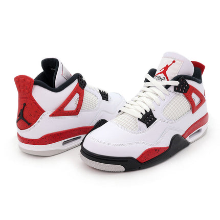 DH6927-161 Nike Air Jordan 4 Retro Red Cement Fire Black Neutral Grey (Men's)