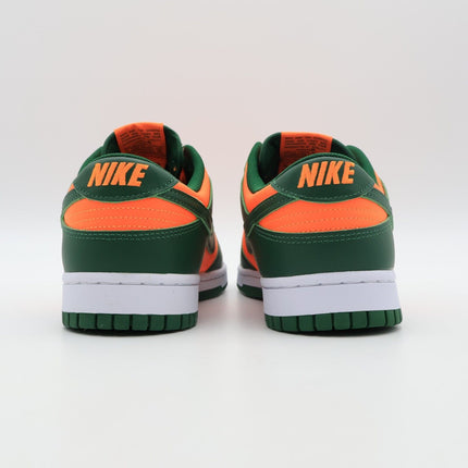 DD1391-300 Nike Dunk Low Miami Hurricanes Gorge Green Total Orange (Men's)