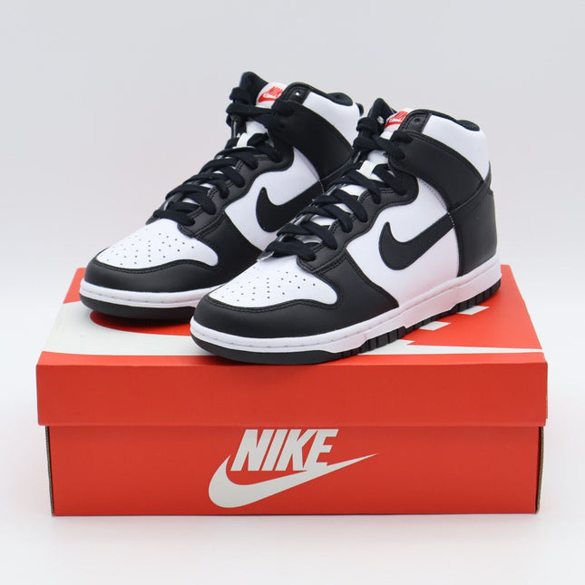 DD1869-103 Nike Dunk High Panda Black White University Red (Women's)