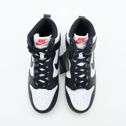 DD1869-103 Nike Dunk High Panda Black White University Red (Women's)