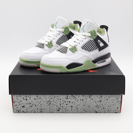 Size 5.5 - AQ9129-103 Nike Air Jordan 4 Retro Mid Seafoam Oil Green White