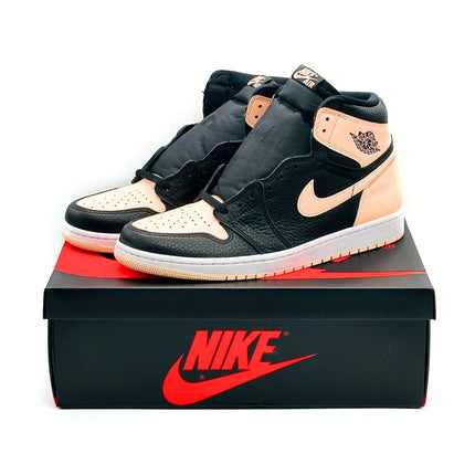 555088-081 Jordan 1 Retro High Black Crimson Tint Soft Pink Green