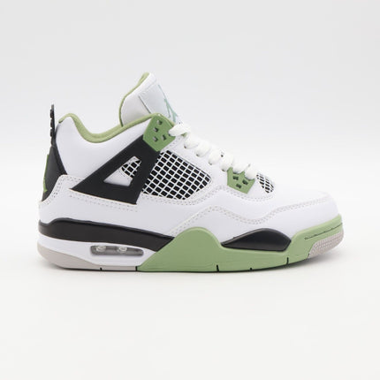 Size 5.5 - AQ9129-103 Nike Air Jordan 4 Retro Mid Seafoam Oil Green White