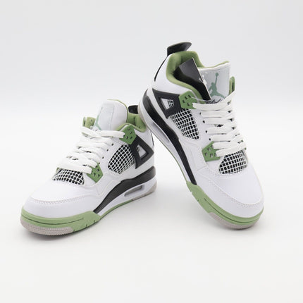 Size 5.5 - AQ9129-103 Nike Air Jordan 4 Retro Mid Seafoam Oil Green White