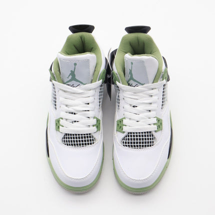 Size 5.5 - AQ9129-103 Nike Air Jordan 4 Retro Mid Seafoam Oil Green White