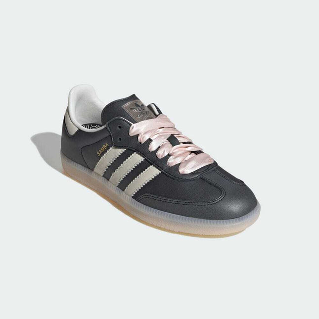 IH8047 adidas Originals Samba OG Ribbon Laces Black Pink (Women's)