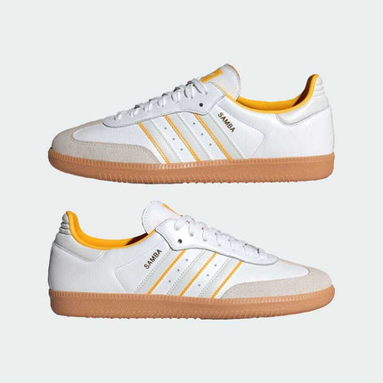 ID1479 adidas Originals Samba OG Footwear White Crystal White Crew Yellow (Men's