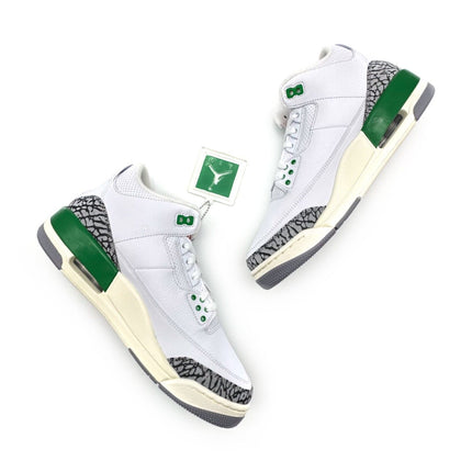 CK9246-136 Nike W Air Jordan 3 Retro Lucky Green White Versity Red Cement Grey