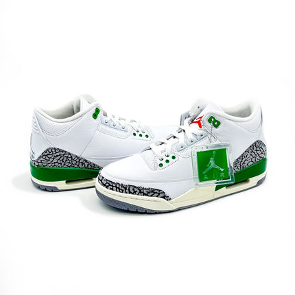 CK9246-136 Nike W Air Jordan 3 Retro Lucky Green White Versity Red Cement Grey