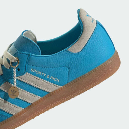 IE6975 Sporty & Rich adidas Samba OG Cream White Blue Rush Gum (Men's)