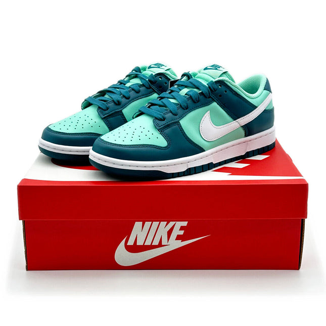 DD1503-301 Nike Dunk Low Geode Teal White Emerald Rise (Women's)