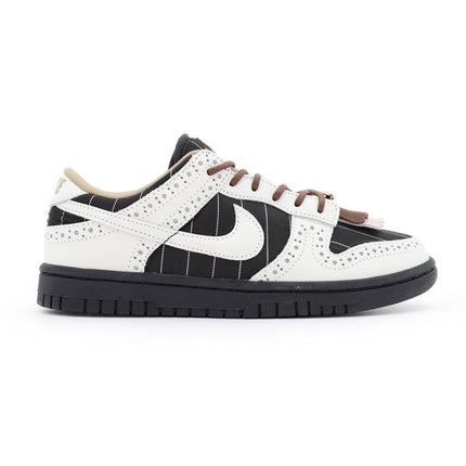 FV3642-010 Nike Dunk Low Summit White Cacao Wow Brogue Pinstripe Black (Women's)