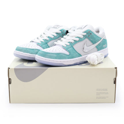 FD2562-400 APRIL SKATEBOARDS Nike SB Dunk Low Pro QS Turbo Green Silver (Men's)