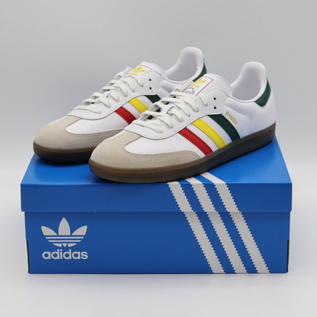 IH3118 adidas Originals Samba OG Rasta Cloud White Yellow Green Red (Men's)