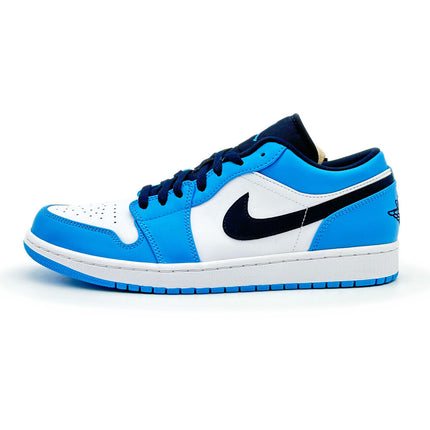 553558-144 Nike Air Jordan 1 Low University Blue UNC Dark Powder Navy (Men's)