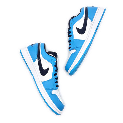 553558-144 Nike Air Jordan 1 Low University Blue UNC Dark Powder Navy (Men's)