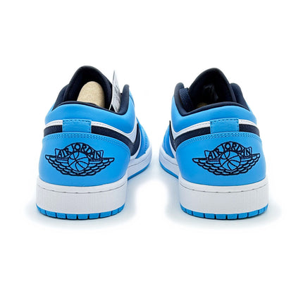 553558-144 Nike Air Jordan 1 Low University Blue UNC Dark Powder Navy (Men's)