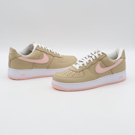 845053-201 Nike Air Force 1 Low Retro Linen Atmosphere True White Pink (Men's)