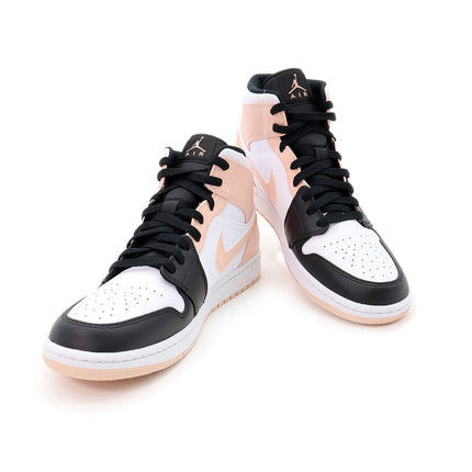 554724-133 Nike Air Jordan 1 Mid Arctic Orange Black Toe White (Men's)