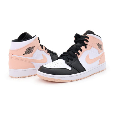 554724-133 Nike Air Jordan 1 Mid Arctic Orange Black Toe White (Men's)