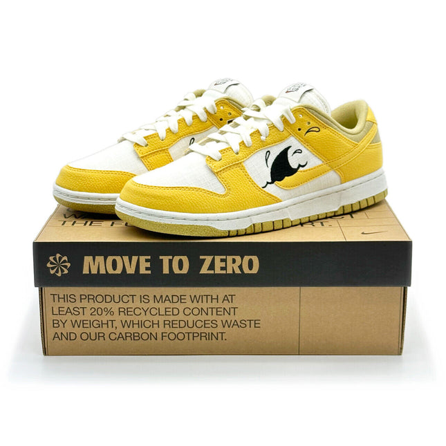 DV1681-100 Nike Dunk Low Sun Club White Yellow Wheat Grass Orange Sanded (Men's)