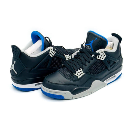 308497-006 Nike Air Jordan 4 Retro Motorsports Alternate Black Royal Blue Silver