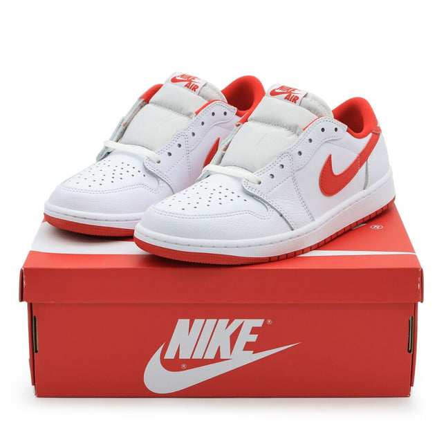 CZ0790-161 Nike Air Jordan 1 Retro Low OG White and University Red (Men's)