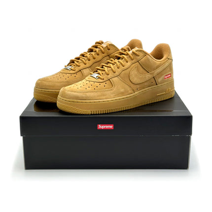 DN1555-200 Nike Air Force 1 Low SP x Supreme Flax Wheat Brown