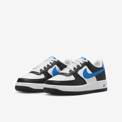 FN8008-001 Nike GS Air Force 1 Black White Light Photo Blue