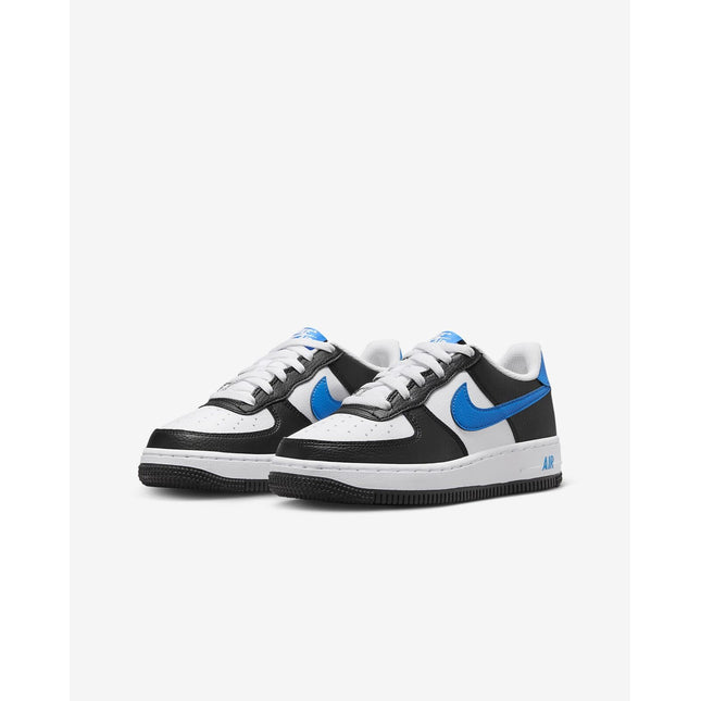 FN8008-001 Nike GS Air Force 1 Black White Light Photo Blue