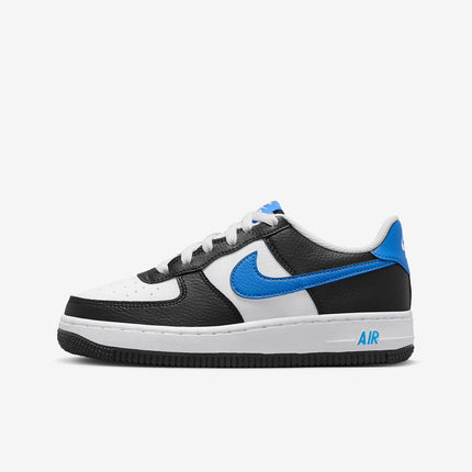 FN8008-001 Nike GS Air Force 1 Black White Light Photo Blue